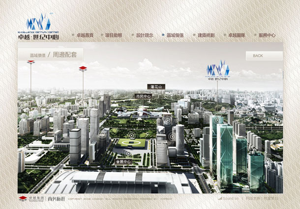 深圳市牧星策劃設(shè)計有限公司卓越世紀(jì)中心項目網(wǎng)站 周邊配套